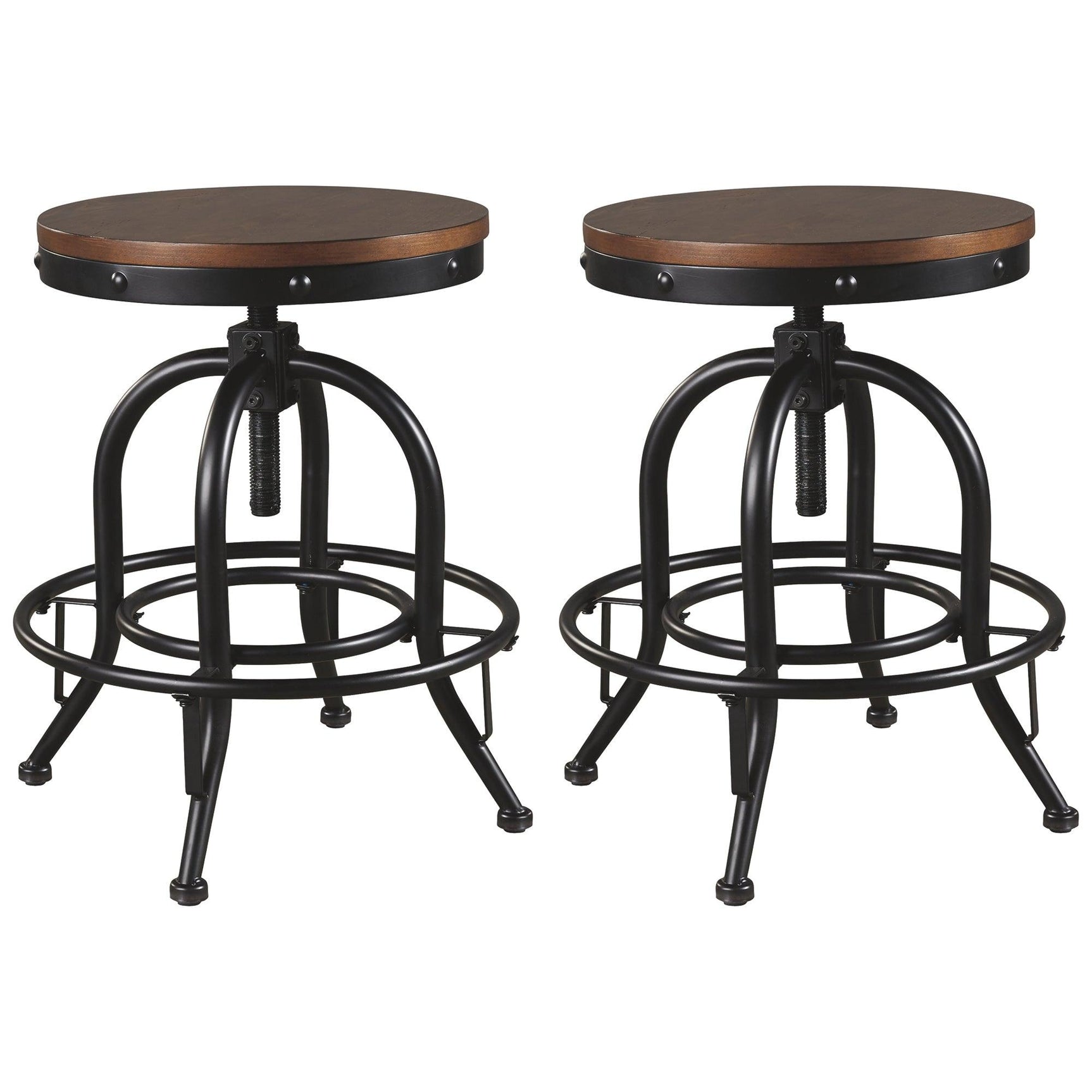 Valebeck Brown/Black Counter Height Bar Stool - Ella Furniture