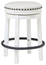 Valebeck White/Black Counter Height Stool - Ella Furniture