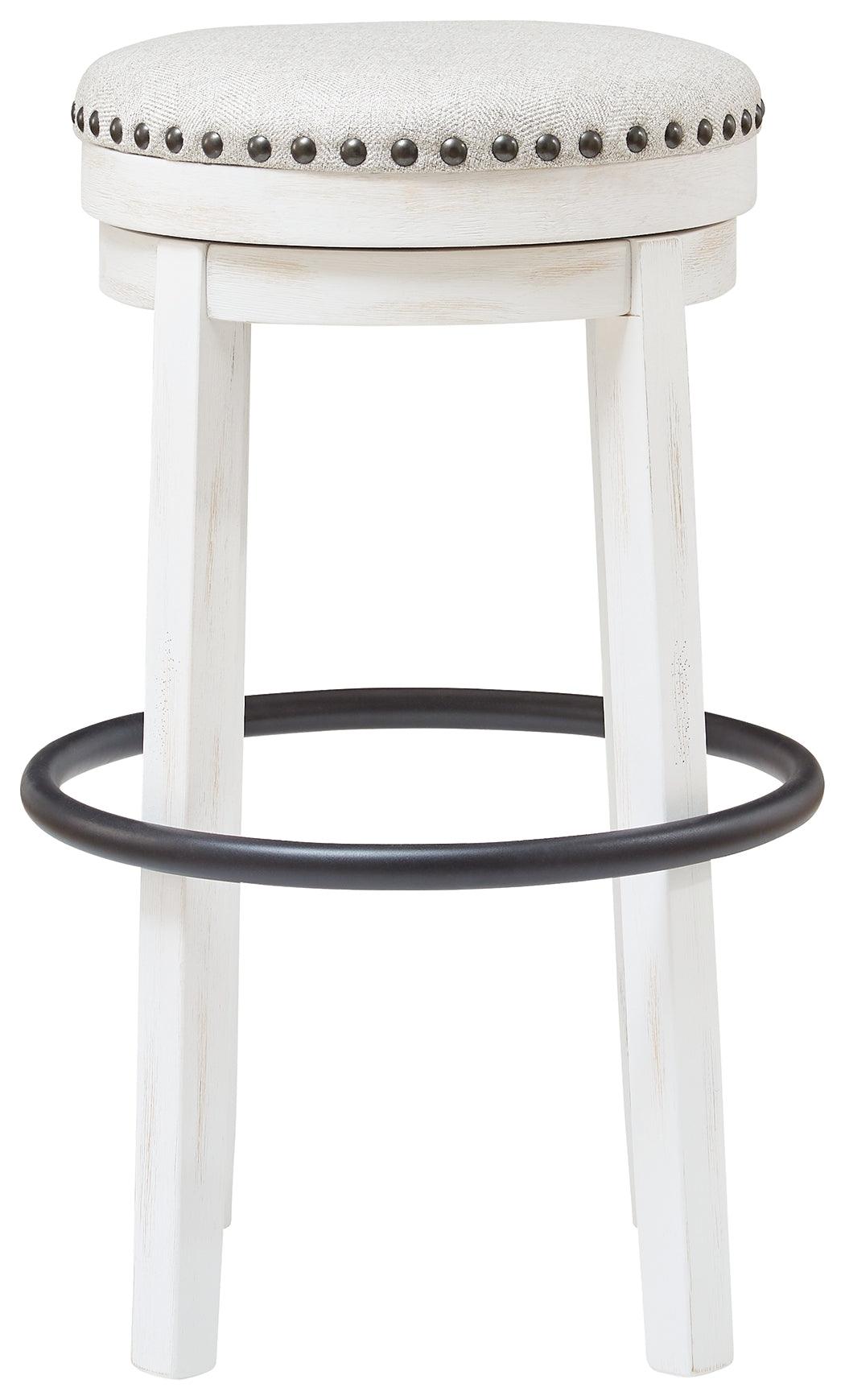 Valebeck White/Black Bar Height Stool - Ella Furniture