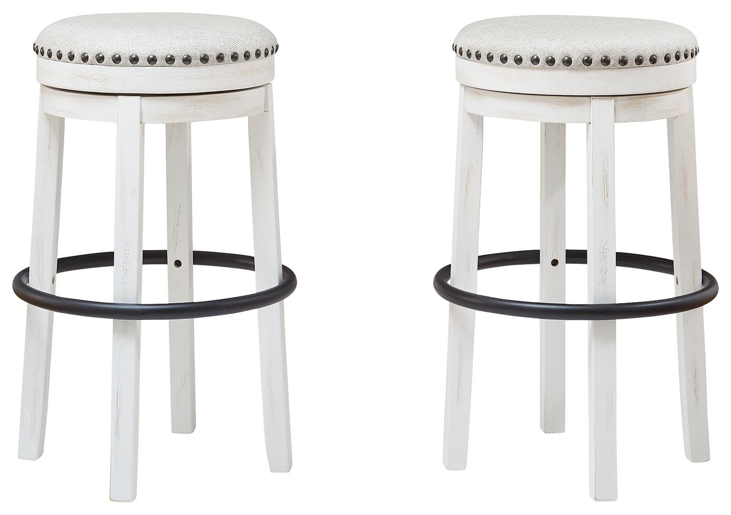 Valebeck White/Black Bar Height Stool - Ella Furniture