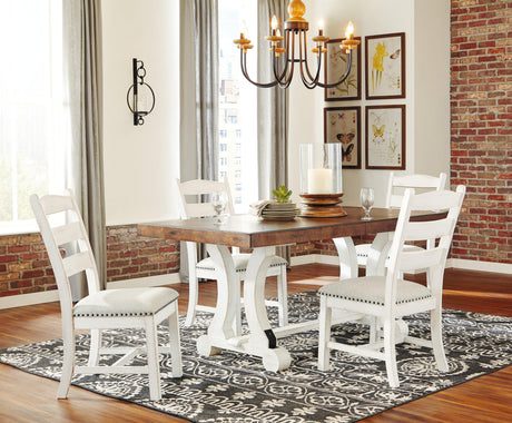 Valebeck White/Brown Dining Table - Ella Furniture
