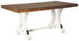 Valebeck White/Brown Dining Table - Ella Furniture