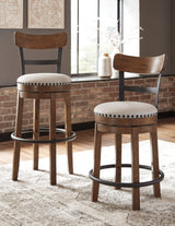 Valebeck Brown Bar Height Bar Stool - Ella Furniture