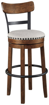 Valebeck Brown Bar Height Bar Stool - Ella Furniture