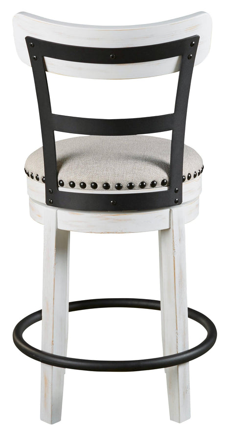 Valebeck White Counter Height Bar Stool - Ella Furniture