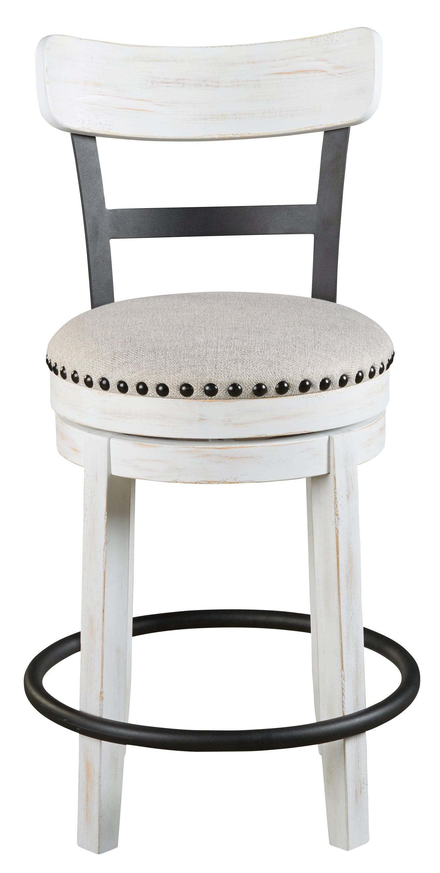 Valebeck White Counter Height Bar Stool - Ella Furniture