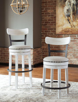 Valebeck White Counter Height Bar Stool - Ella Furniture