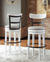 Valebeck White Bar Height Bar Stool - Ella Furniture