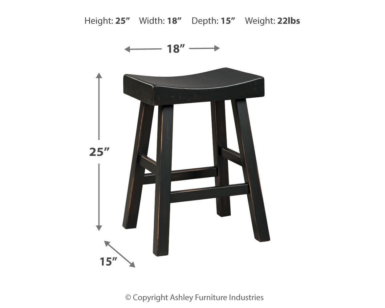 Glosco Black Counter Height Bar Stool - Ella Furniture