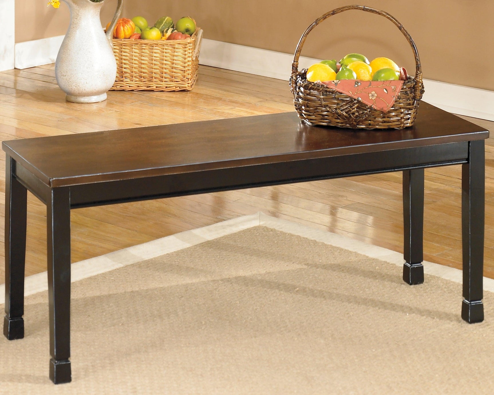 Owingsville Black/brown Dining Bench - Ella Furniture