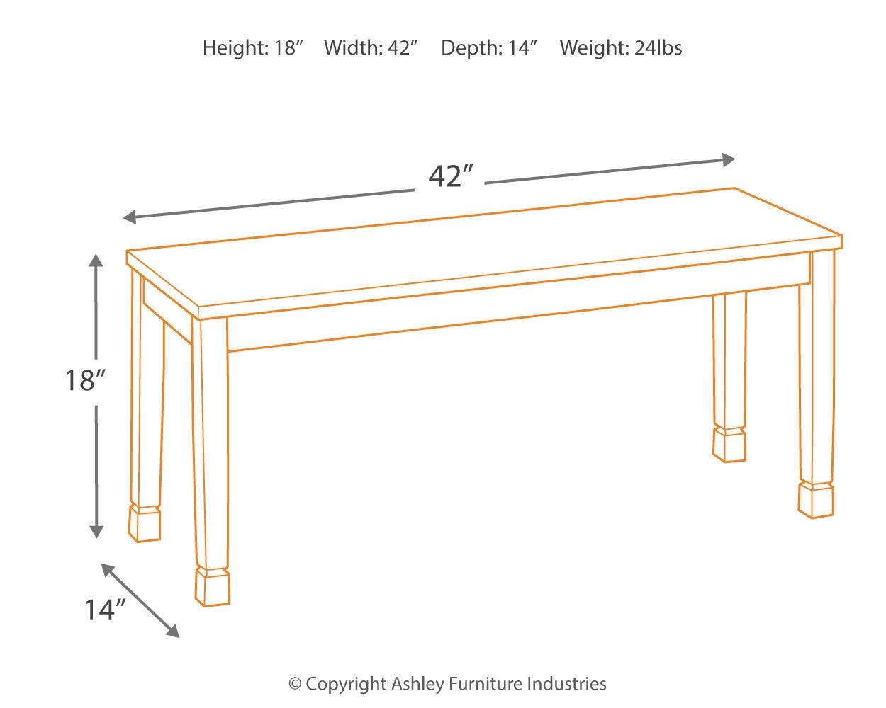 Owingsville Black/brown Dining Bench - Ella Furniture