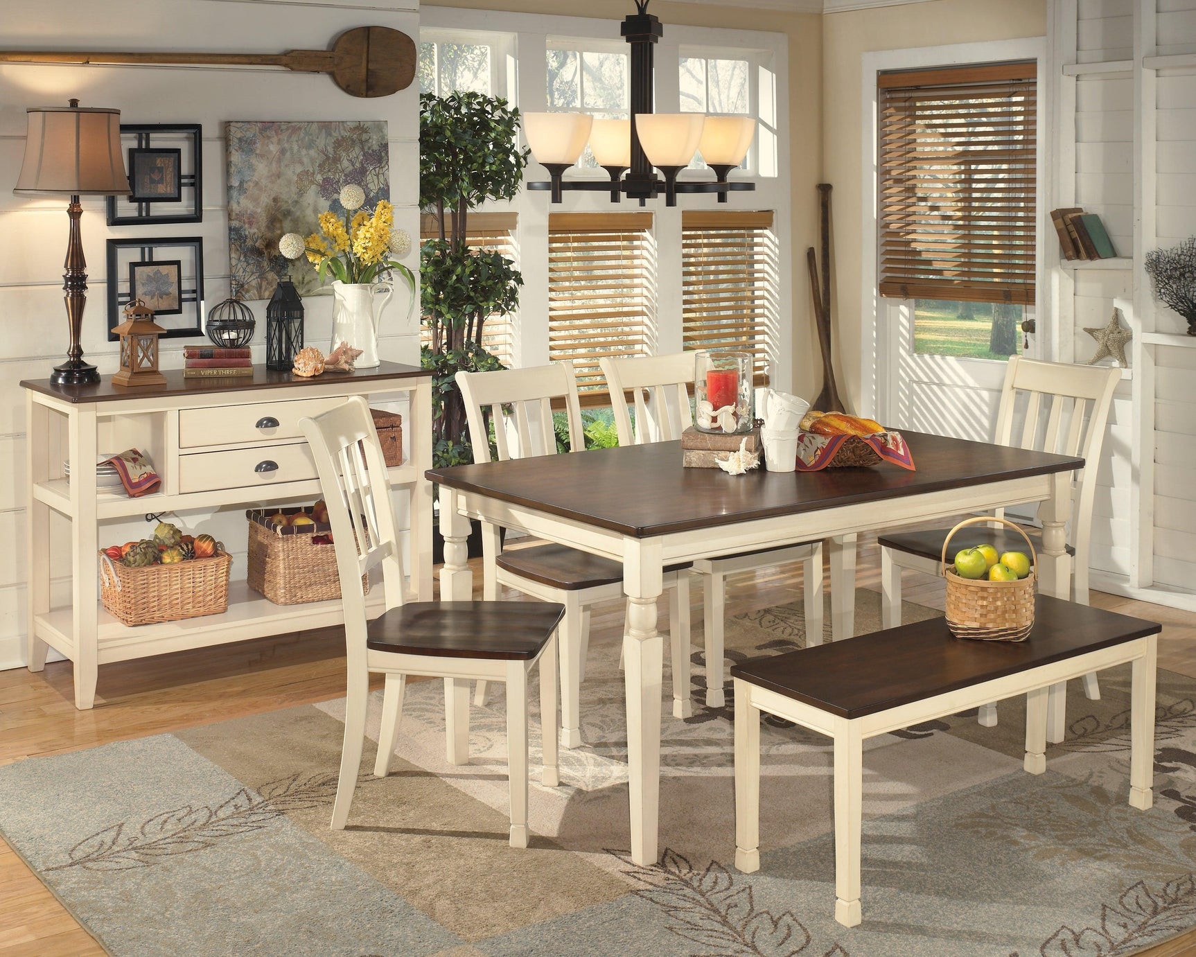 Whitesburg Brown/cottage White Dining Chair - Ella Furniture