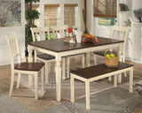 Whitesburg Brown/cottage White Dining Bench - Ella Furniture