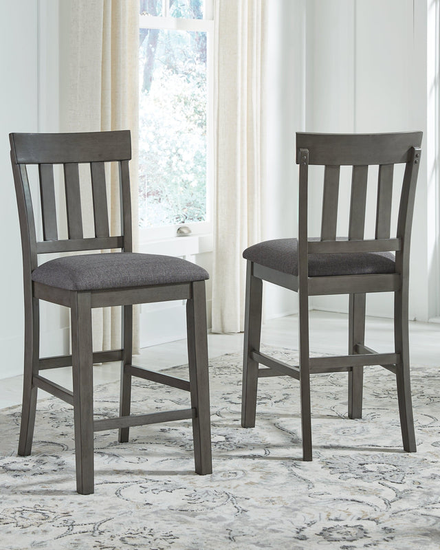 Hallanden Two-tone Gray Counter Height Bar Stool - Ella Furniture