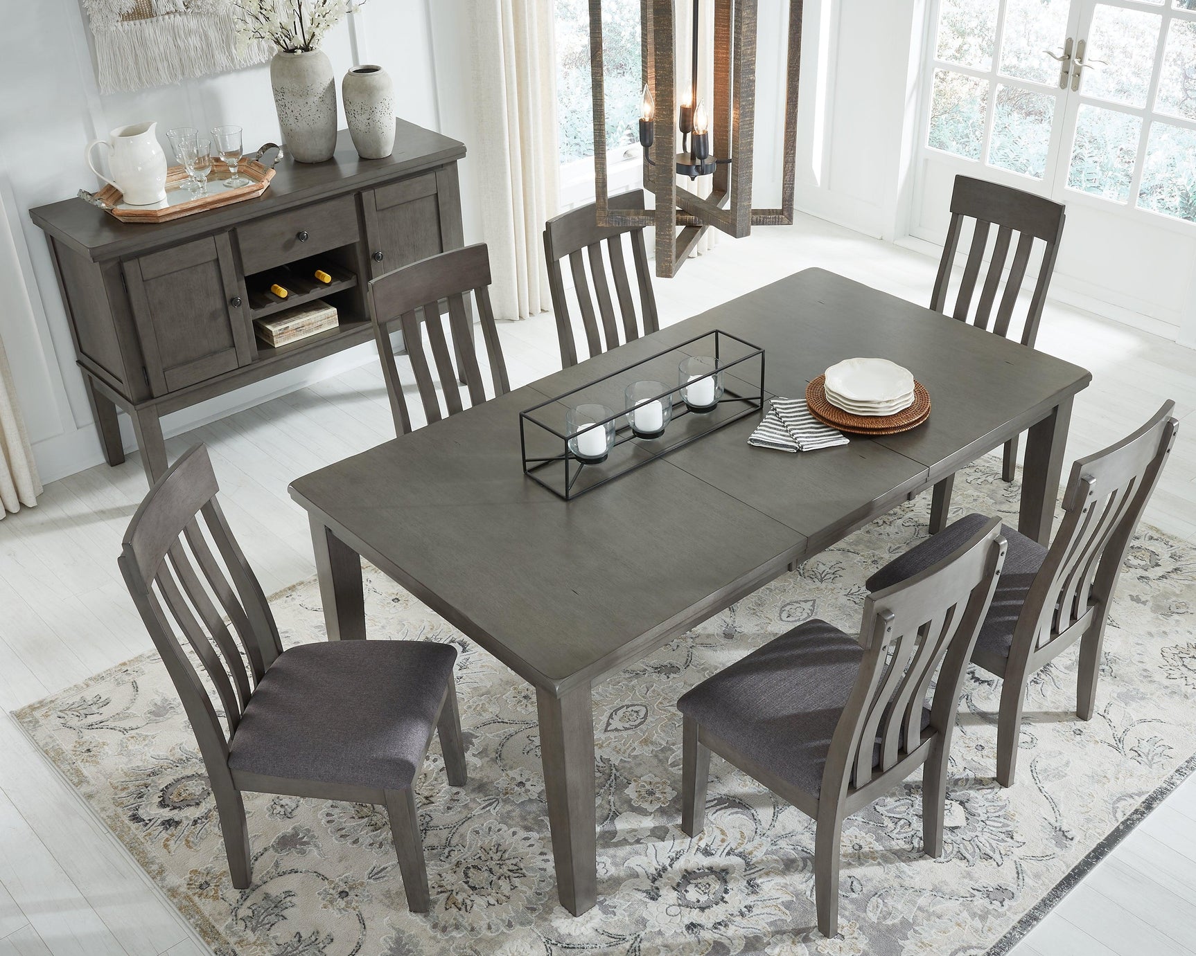 Hallanden Gray Dining Extension Table - Ella Furniture