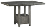 Hallanden Gray Counter Height Dining Extension Table - Ella Furniture