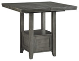 Hallanden Gray Counter Height Dining Extension Table - Ella Furniture