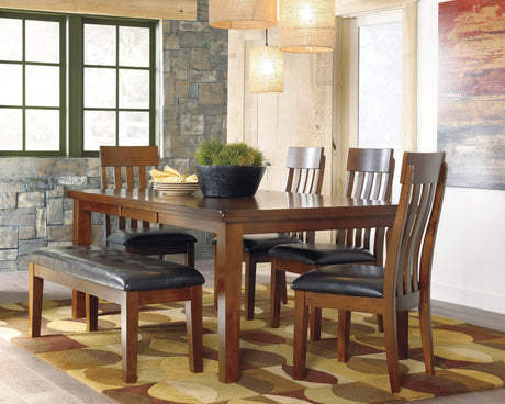 Ralene Medium Brown Dining Bench - Ella Furniture
