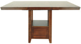 Ralene Medium Brown Counter Height Dining Extension Table - Ella Furniture