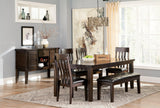 Haddigan Dark Brown Dining Bench - Ella Furniture