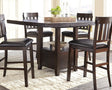 Haddigan Dark Brown Counter Height Dining Extension Table - Ella Furniture