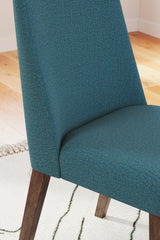 Lyncott Blue/brown Dining Chair - Ella Furniture
