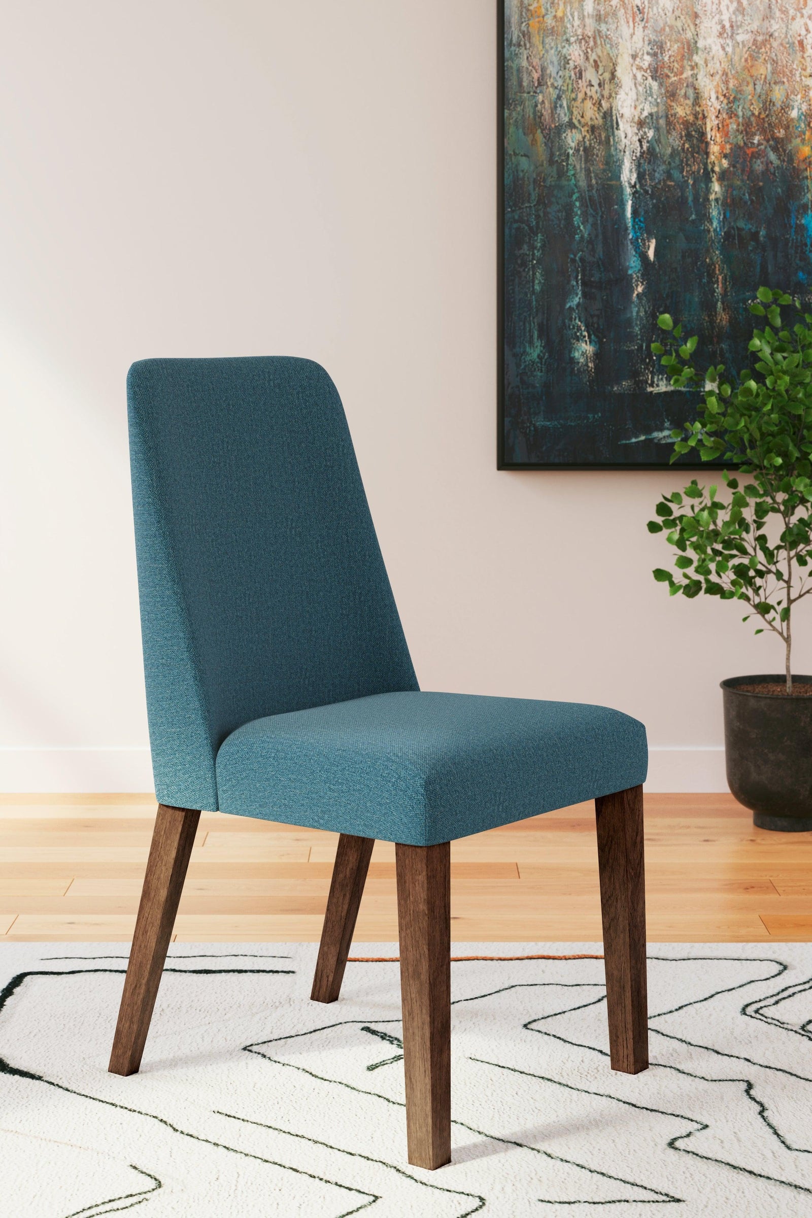 Lyncott Blue/brown Dining Chair - Ella Furniture