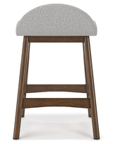 Lyncott Light Gray/brown Counter Height Bar Stool - Ella Furniture