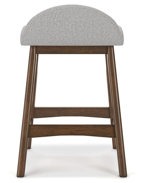 Lyncott Light Gray/brown Counter Height Bar Stool - Ella Furniture