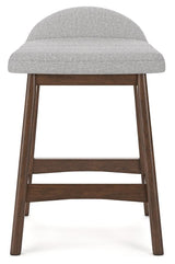 Lyncott Light Gray/brown Counter Height Bar Stool - Ella Furniture