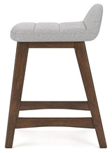 Lyncott Light Gray/brown Counter Height Bar Stool - Ella Furniture