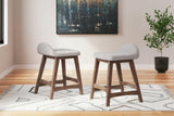 Lyncott Light Gray/brown Counter Height Bar Stool - Ella Furniture