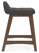 Lyncott Charcoal/brown Counter Height Bar Stool - Ella Furniture