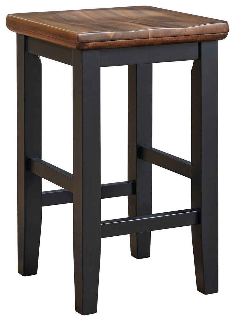 Dolingham Black/brown Counter Height Dining Table And Bar Stools (Set Of 5) - Ella Furniture