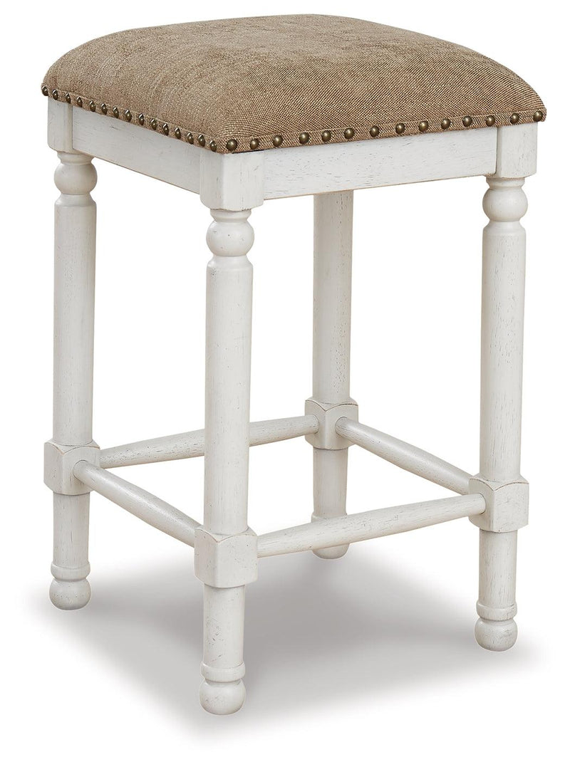 Robbinsdale Antique White Counter Height Dining Table And Bar Stools (Set Of 5) - Ella Furniture