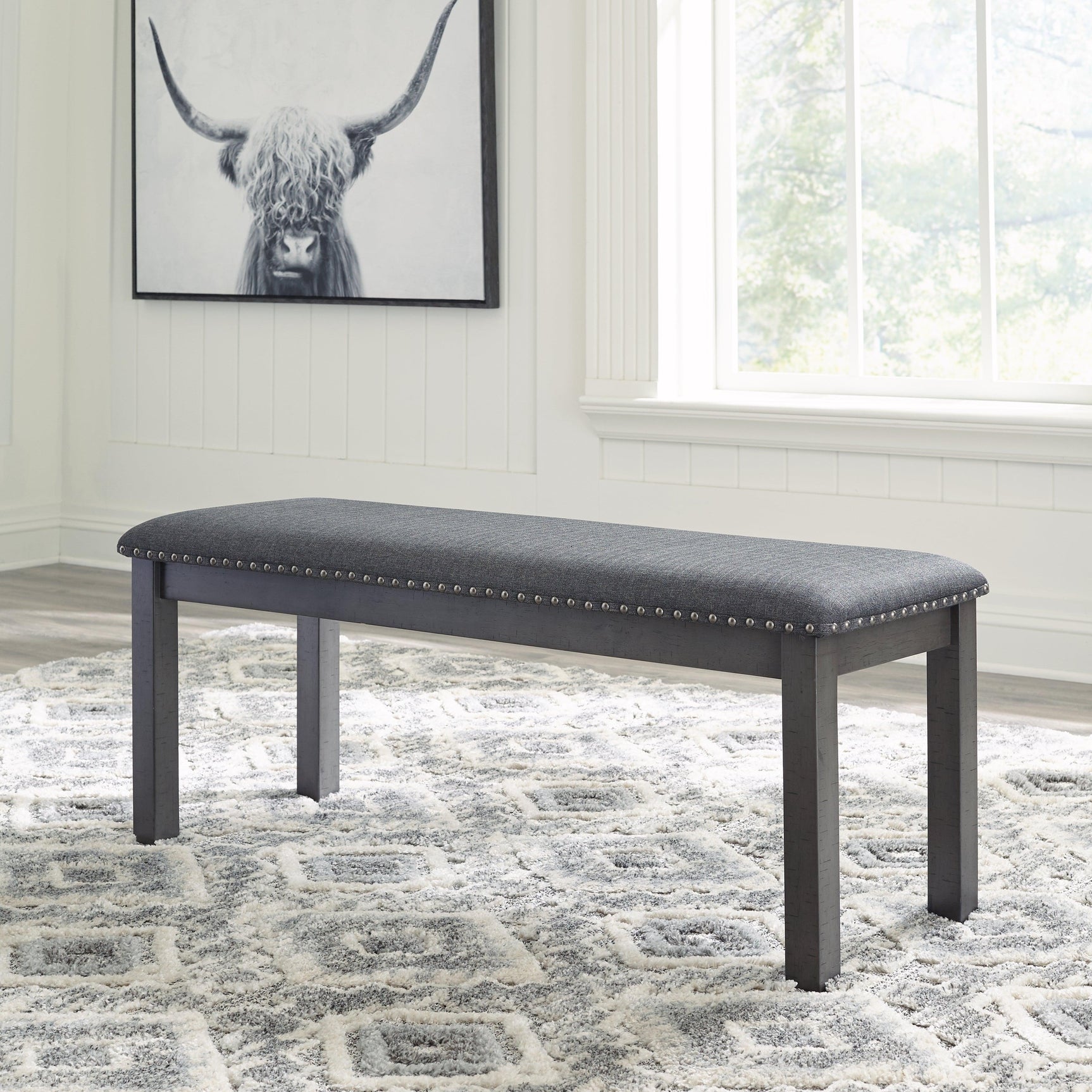 Myshanna Gray Dining Bench D629-00 - Ella Furniture