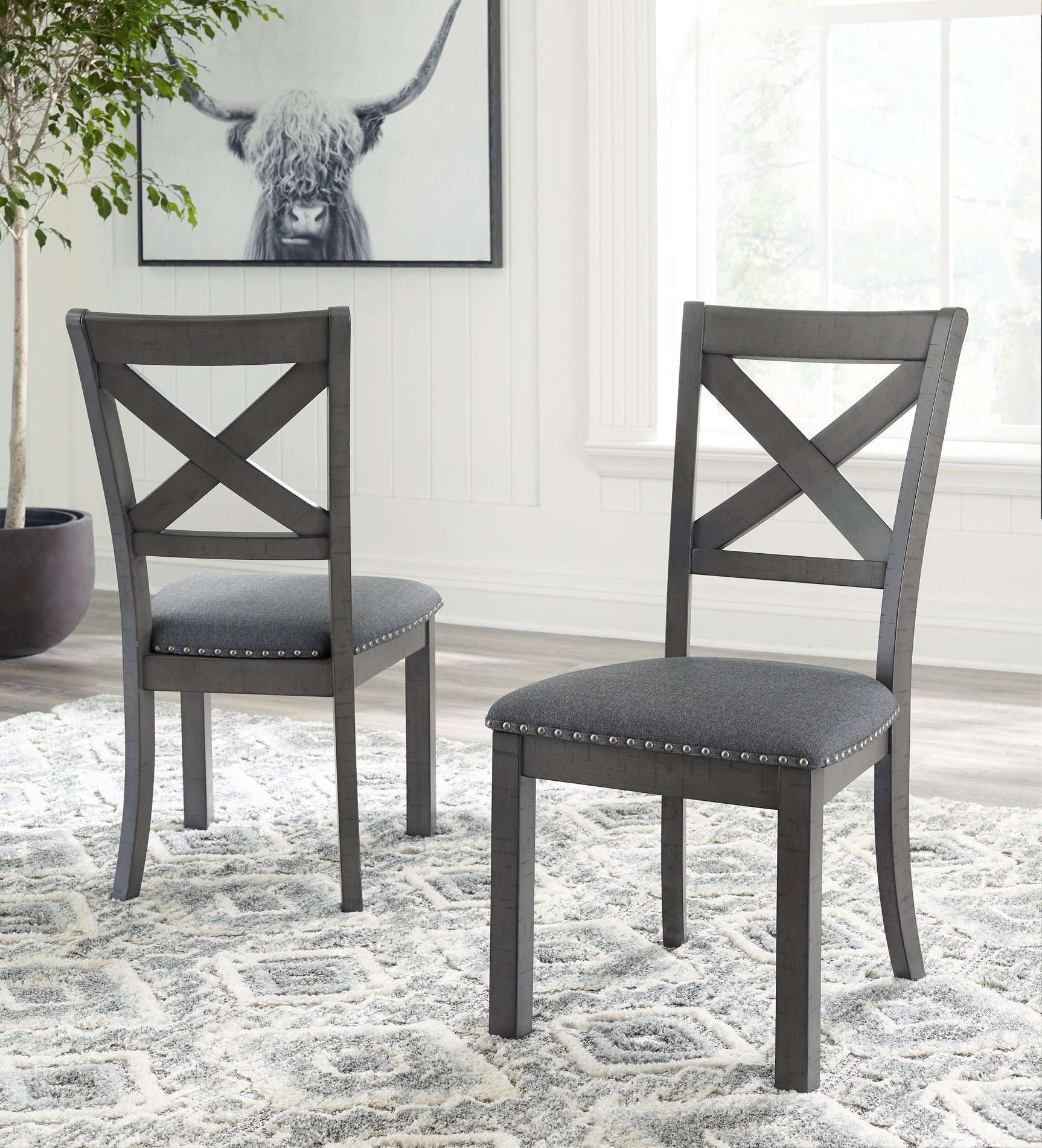 Myshanna Gray Dining Chair - Ella Furniture