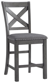 Myshanna Gray Counter Height Bar Stool - Ella Furniture