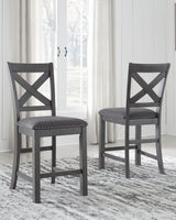 Myshanna Gray Counter Height Bar Stool - Ella Furniture