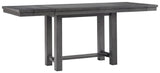 Myshanna Gray Counter Height Dining Extension Table - Ella Furniture