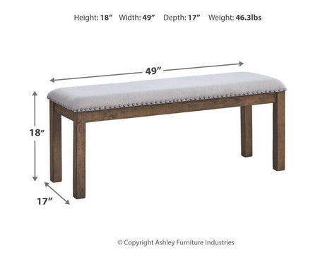 Moriville Beige Dining Bench - Ella Furniture