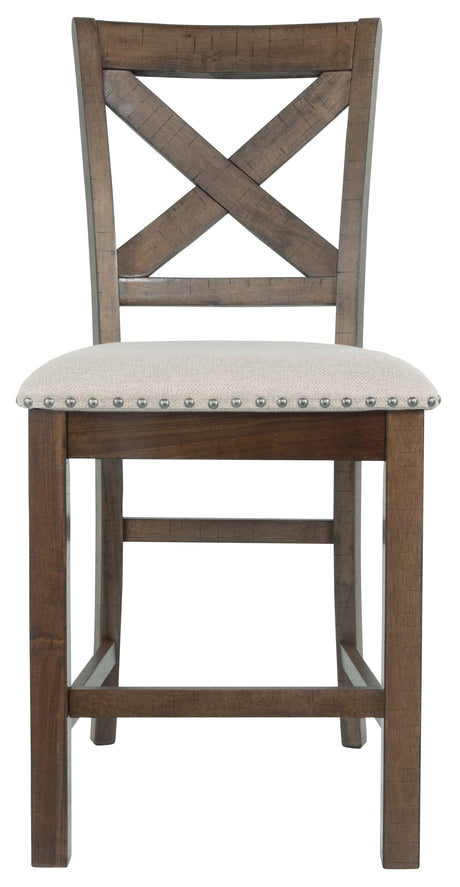 Moriville Beige Counter Height Bar Stool - Ella Furniture