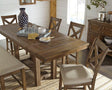 Moriville Grayish Brown Counter Height Dining Extension Table - Ella Furniture