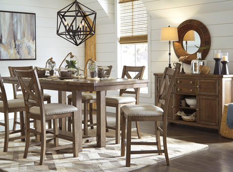 Moriville Dining Server open cabinet storage