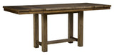 Moriville Grayish Brown Counter Height Dining Extension Table - Ella Furniture