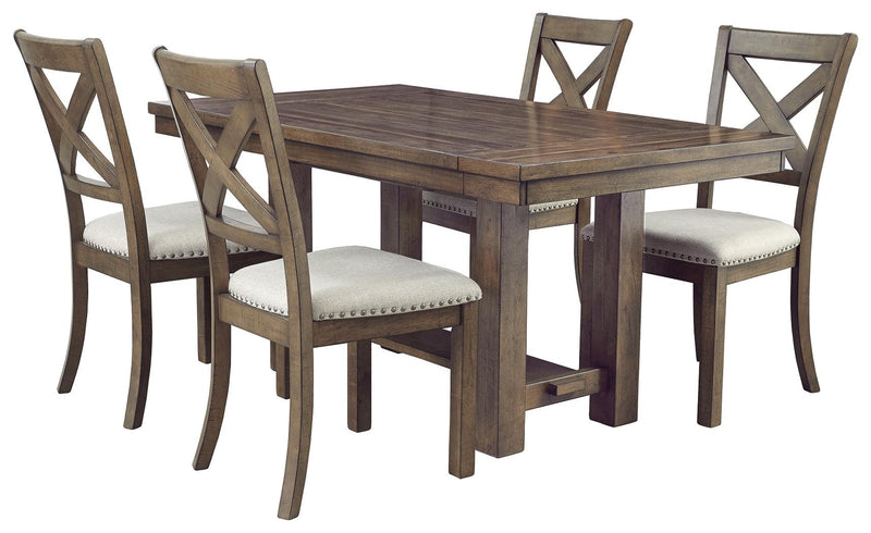 Moriville Grayish Brown Dining Extension Table - Ella Furniture