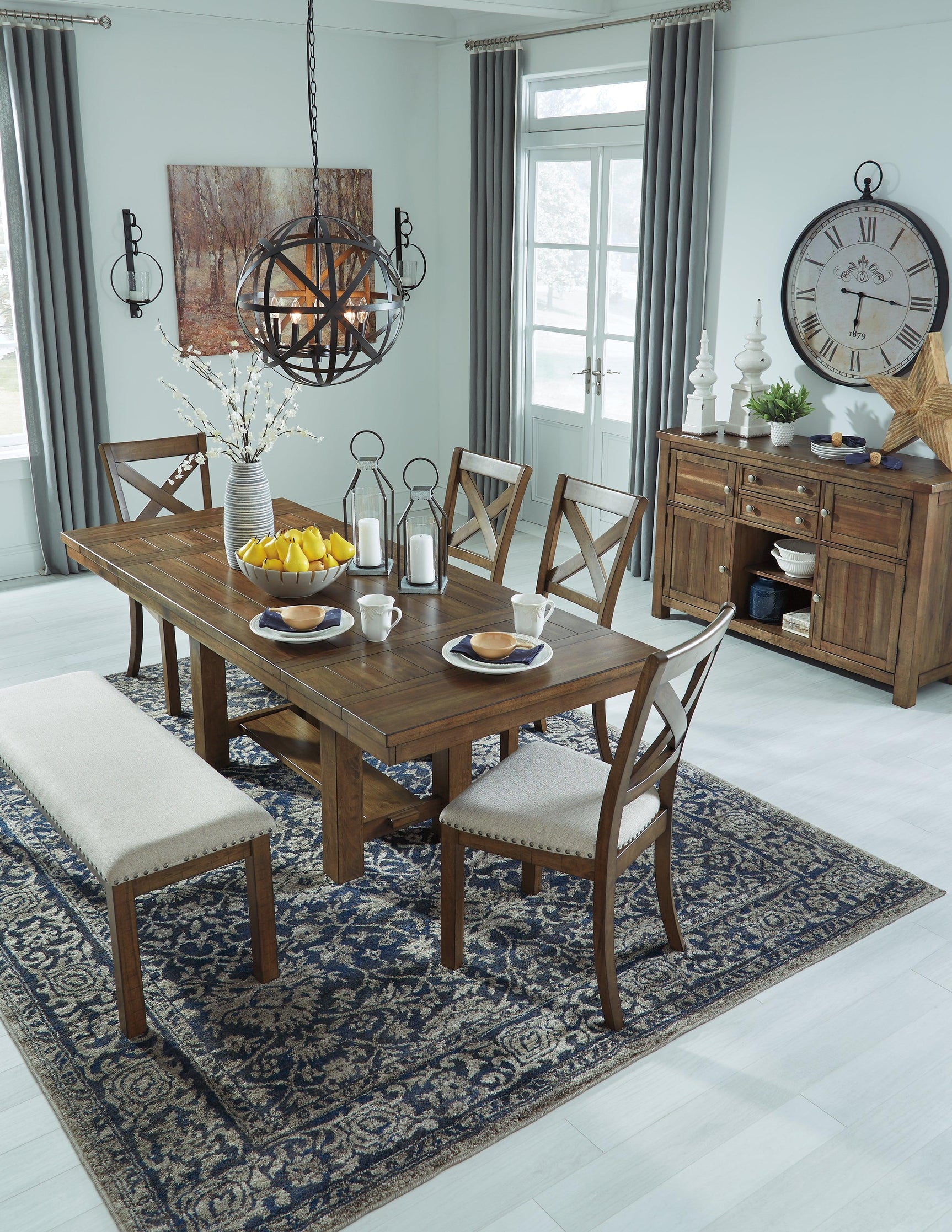 Moriville Grayish Brown Dining Extension Table - Ella Furniture