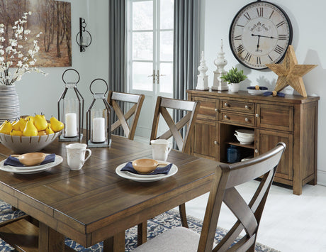 Moriville Grayish Brown Dining Extension Table - Ella Furniture