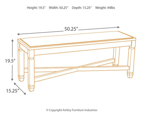 Bolanburg Two-tone Dining Bench - Ella Furniture