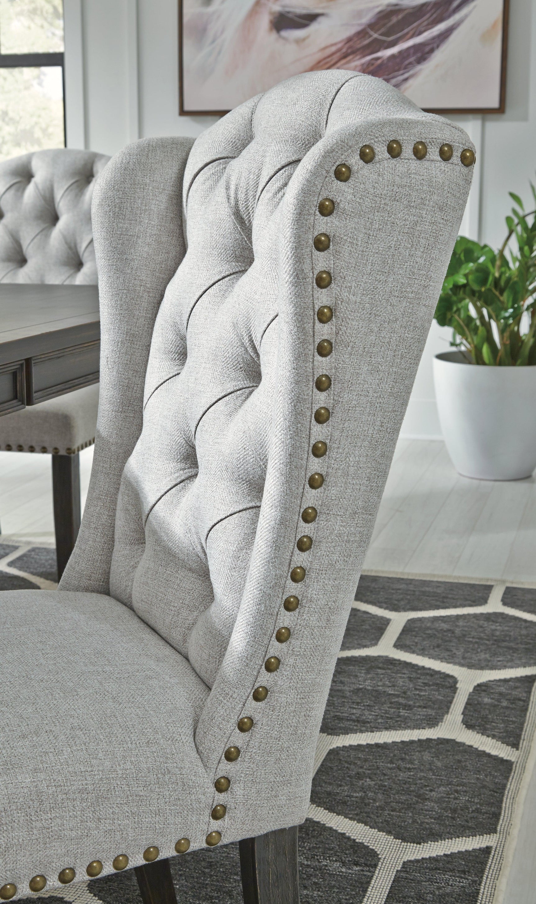 Jeanette Linen Dining Chair - Ella Furniture